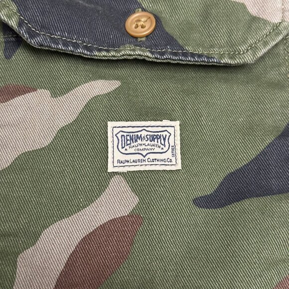 Denim & Supply Ralph Lauren Canada Patch Men's Camo Button-Up Shirt - Size Small - Picture 7 of 11